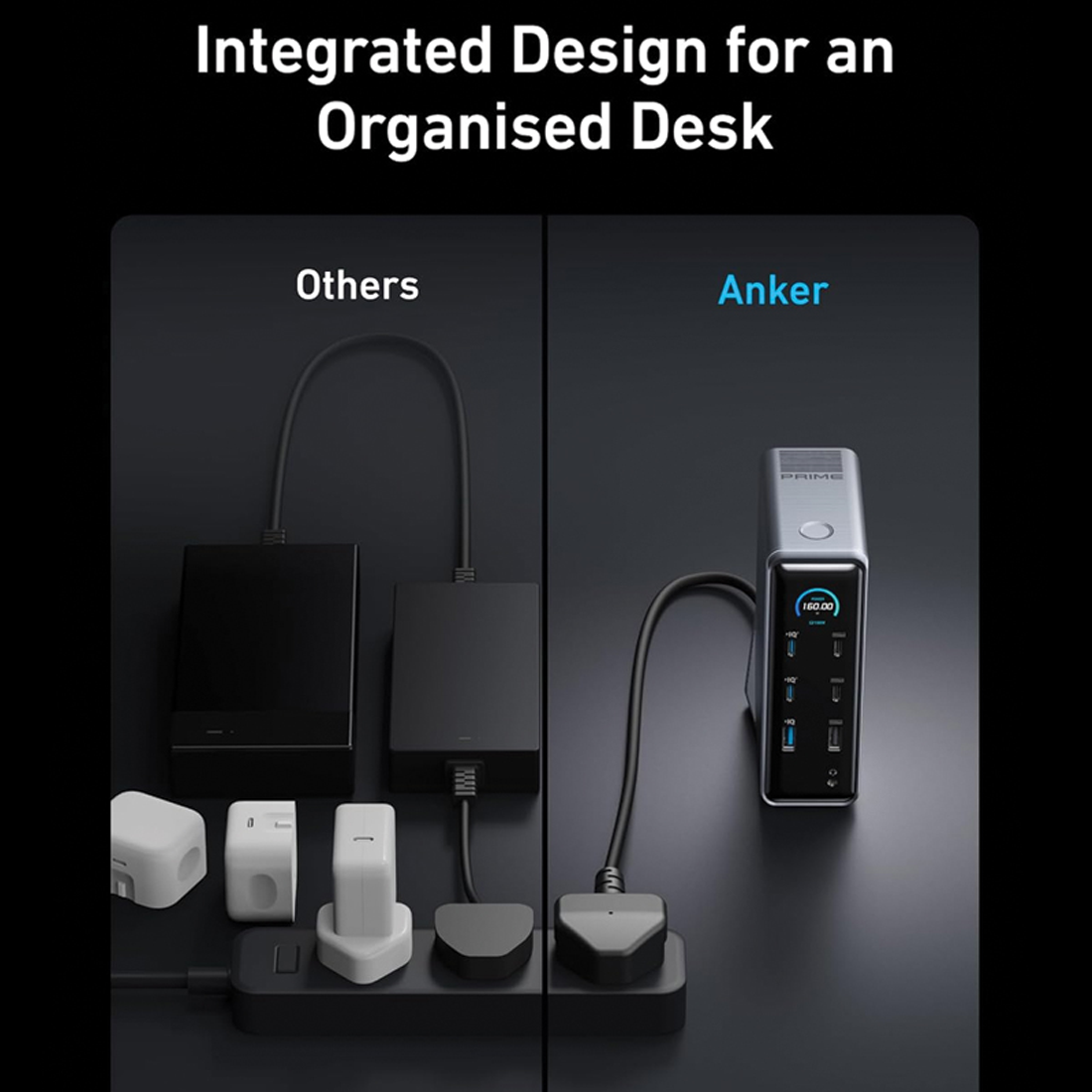 Anker Prime Charging Docking Station (14-in-1, Dual Display, 160W) – Gray – ملحقات Anker Prime Charging Docking Station (14-in-1, Dual Display, 160W) – Gray – ملحقات