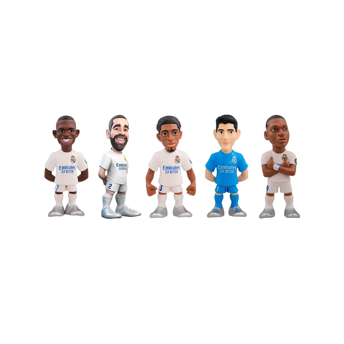 Minix Team Pack Real Madrid 5 Pack V4 (Courtuois,vinicius,bellingham,carvajal,mbappé) - دمية - Store 974 Electronics WLL  | ستور٩٧٤ للالكترونيات ذ.م.م