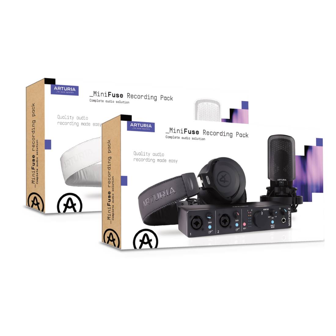 Arturia - Minifuse Recording Studio Pack - Black - - ميكسر Arturia - Minifuse Recording Studio Pack - Black - - ميكسر
