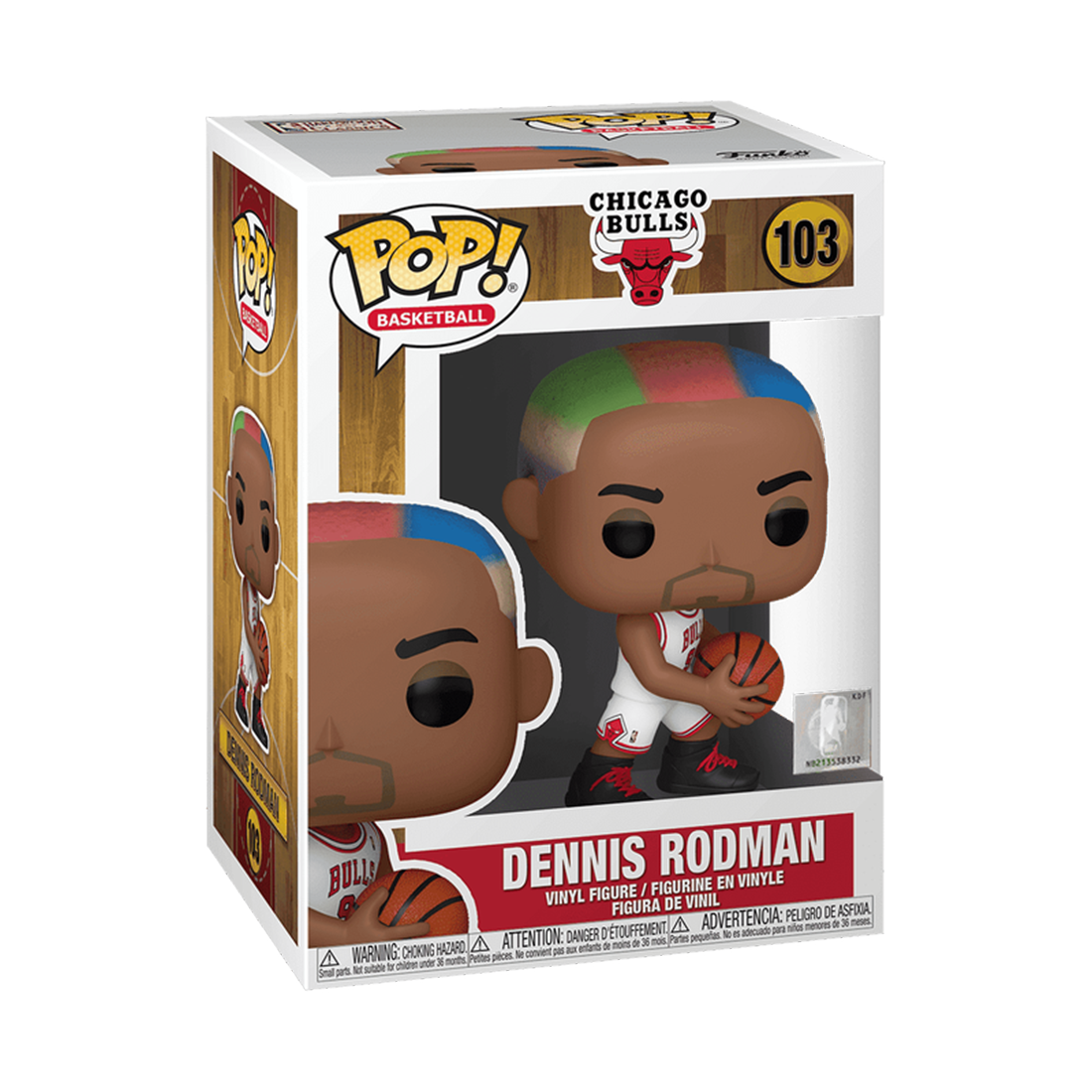 Funko Pop! Basketball: NBA Legends - Dennis Rodman (Bulls Home) #103 - مجسم - Store 974 Electronics WLL  | ستور٩٧٤ للالكترونيات ذ.م.م