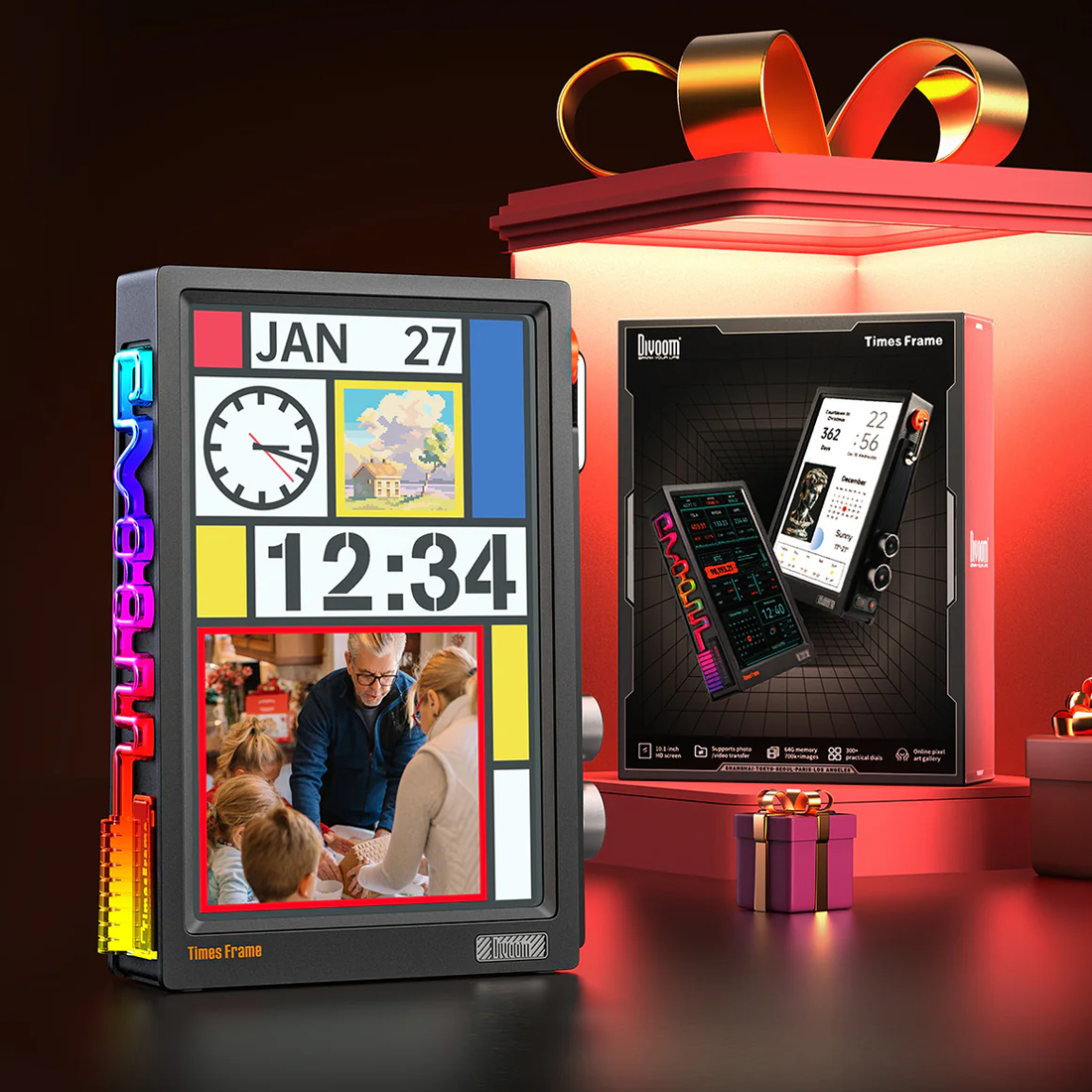 Divoom Times Frame Black - شاشة رقمية Divoom Times Frame Black - شاشة رقمية