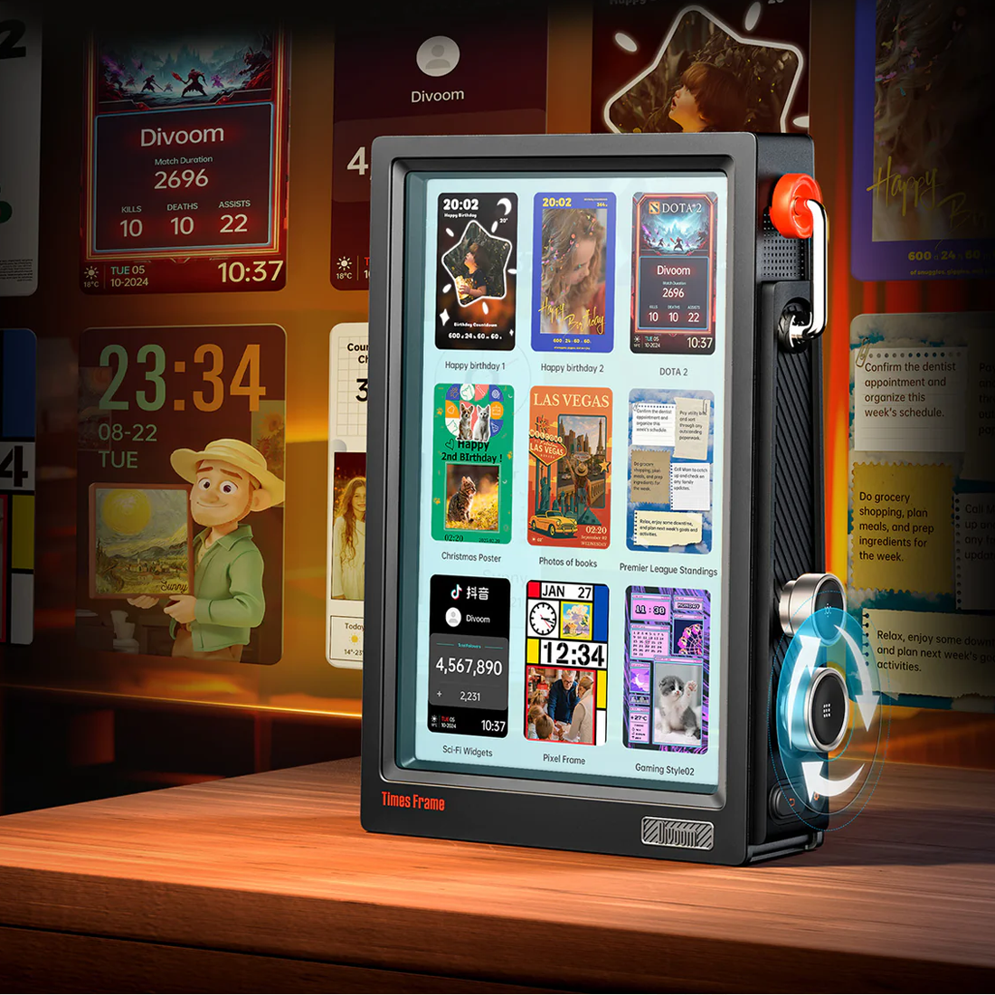 Divoom Times Frame Black - شاشة رقمية Divoom Times Frame Black - شاشة رقمية