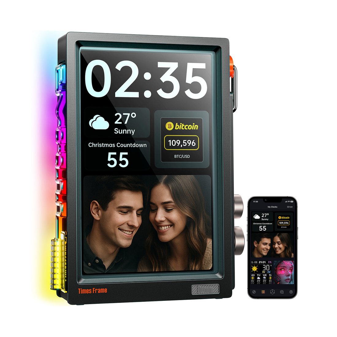 Divoom Times Frame Black - شاشة رقمية Divoom Times Frame Black - شاشة رقمية