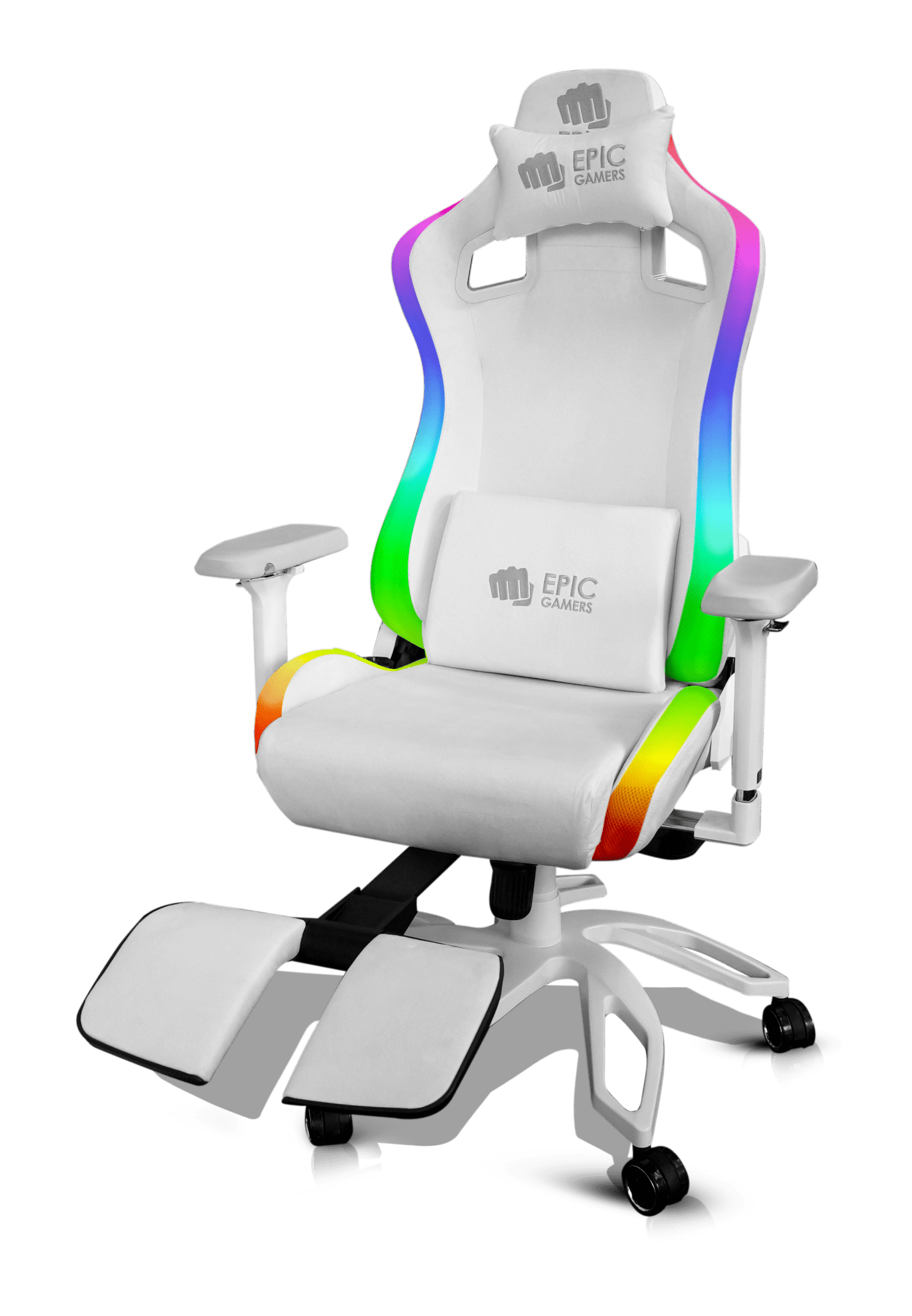 Epic Gamers V2 RGB Gaming Chair - White - كرسي - Store 974 | ستور ٩٧٤