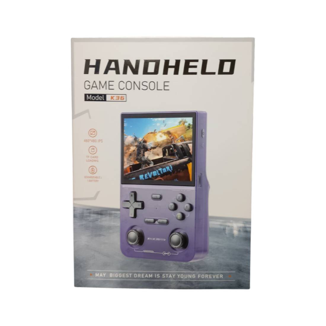 Portable Retro K36 64G Game Console - Warm gray - جهاز ألعاب Portable Retro K36 64G Game Console - Warm gray - جهاز ألعاب