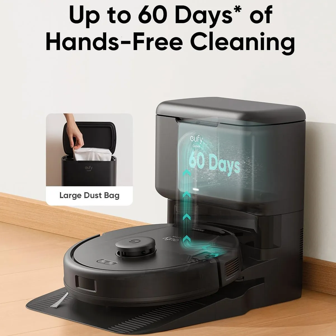 Anker Eufy Clean L60 Hybrid SES – Black – مكنسة - Store 974 Electronics WLL  | ستور٩٧٤ للالكترونيات ذ.م.م