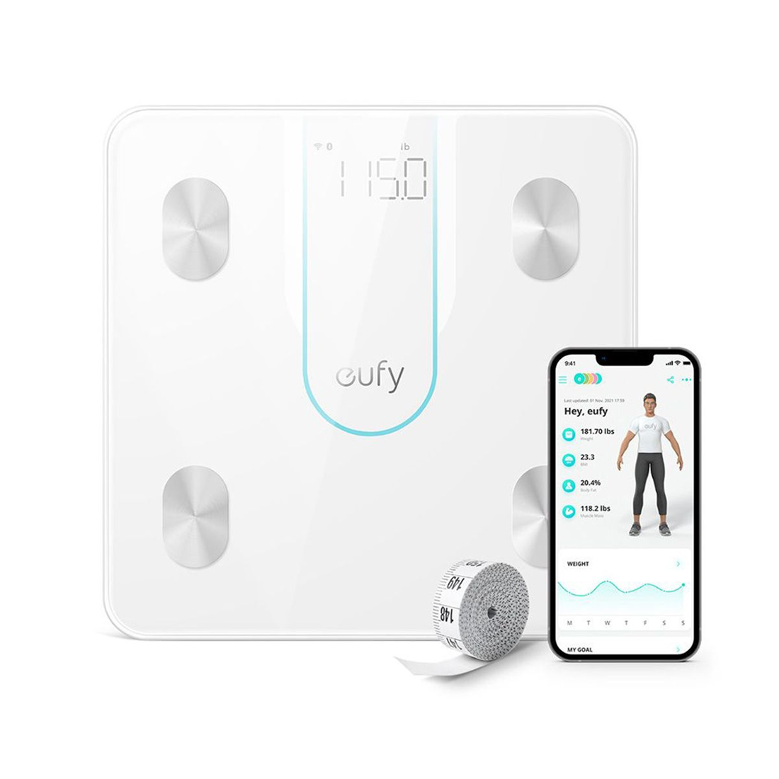 Anker Eufy (ユーフィ) Smart Scale P2 Pro Anker Eufy Smart Scale P2 Pro - White - ميزان – Store974