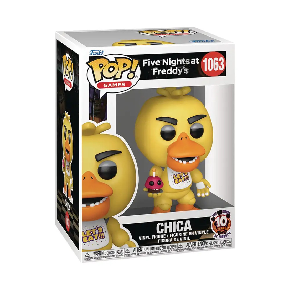 Funko Pop! Games: Five Night's at Freddy's 10th - Chica #1063 - مجسم - Store 974 Electronics WLL  | ستور٩٧٤ للالكترونيات ذ.م.م