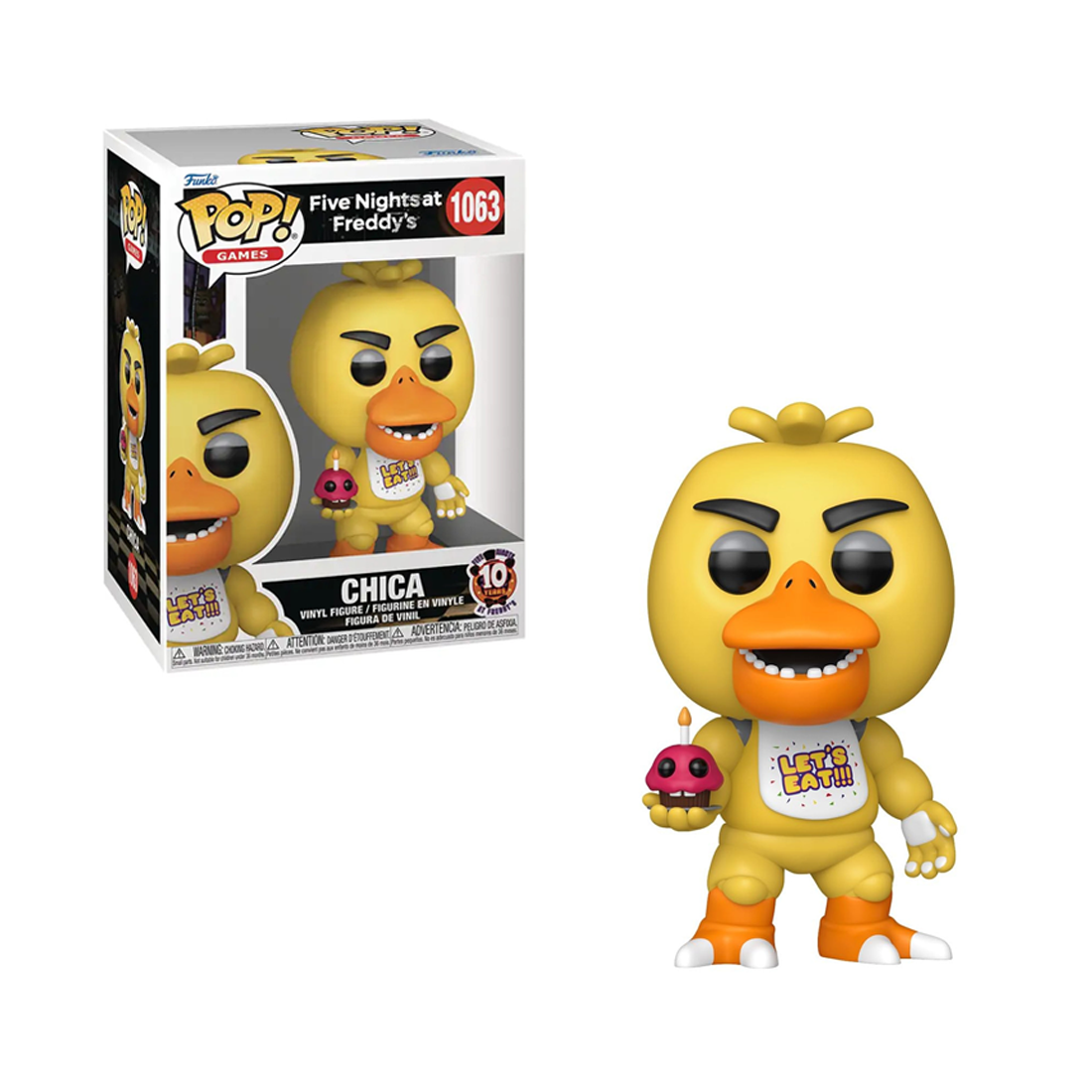Funko Pop! Games: Five Night's at Freddy's 10th - Chica #1063 - مجسم - Store 974 Electronics WLL  | ستور٩٧٤ للالكترونيات ذ.م.م