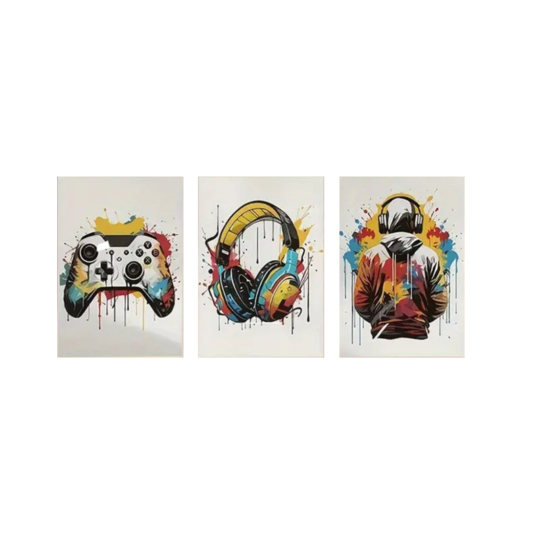Gamers Graffiti Poster 3pc-Set (50 x 70 cm) - ملصق