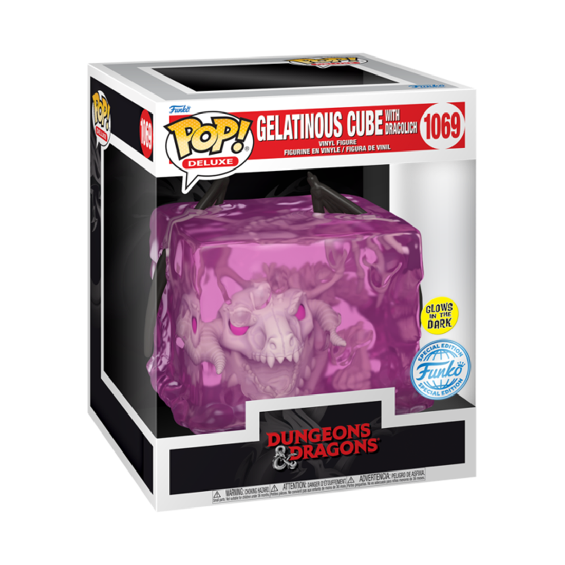 Funko Pop Deluxe! Games: Dungeons & Dragons S2 - Gelatinous Cube with Dracolich (GW)(Exc) #1069 - مجسم Funko Pop Deluxe! Games: Dungeons & Dragons S2 - Gelatinous Cube with Dracolich (GW)(Exc) #1069 - مجسم