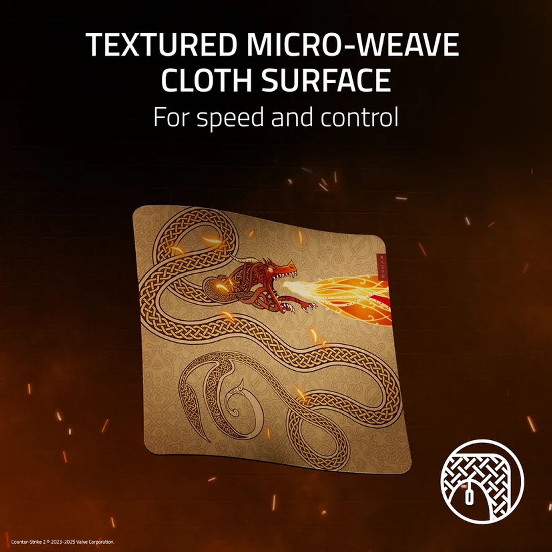 Razer Gigantus V2 Soft gaming mouse mat for speed and control (Large) - CS2 Edition - حصيرة الفأرة
