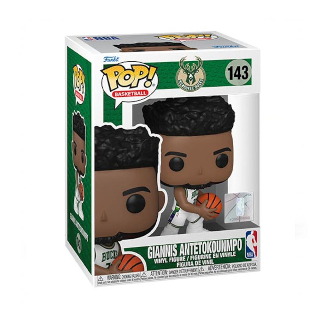 Funko Pop! Basketball: NBA Bucks - Giannis (CE-21) #143 - مجسم - Store 974 Electronics WLL  | ستور٩٧٤ للالكترونيات ذ.م.م