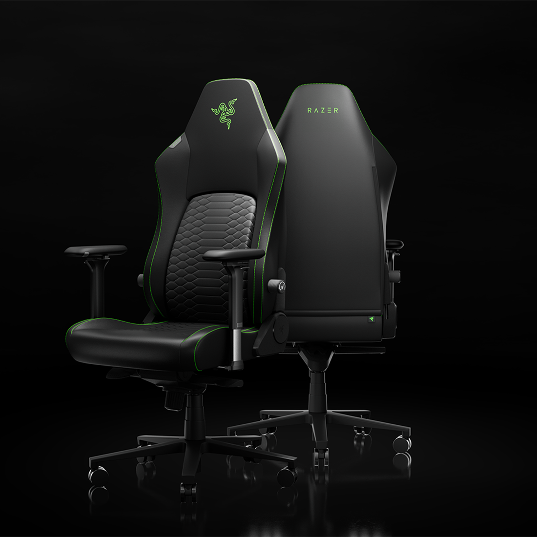 Razer Iskur V2 NewGen Ergonomic Gaming Chair - Black/Green - كرسي Razer Iskur V2 NewGen Ergonomic Gaming Chair - Black/Green - كرسي