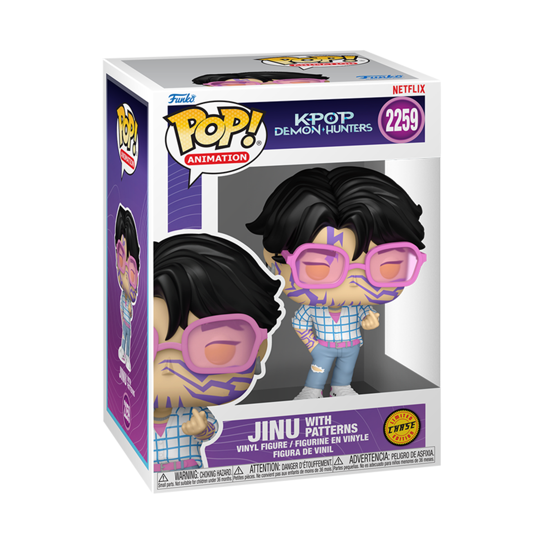 Funko Pop! Animation: KPOP Demon Hunters - Jinu w/chase #2259 - مجسم Funko Pop! Animation: KPOP Demon Hunters - Jinu w/chase #2259 - مجسم
