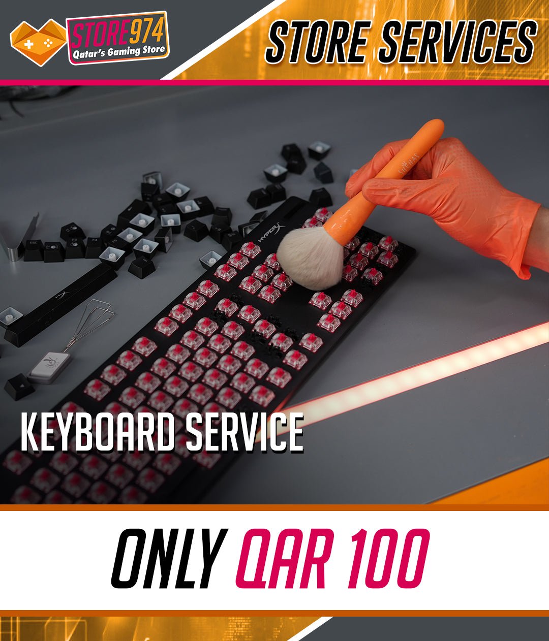 Keyboard Cleaning Service - خدمة تنظيف لوحة المفاتيح - Store 974 | ستور ٩٧٤