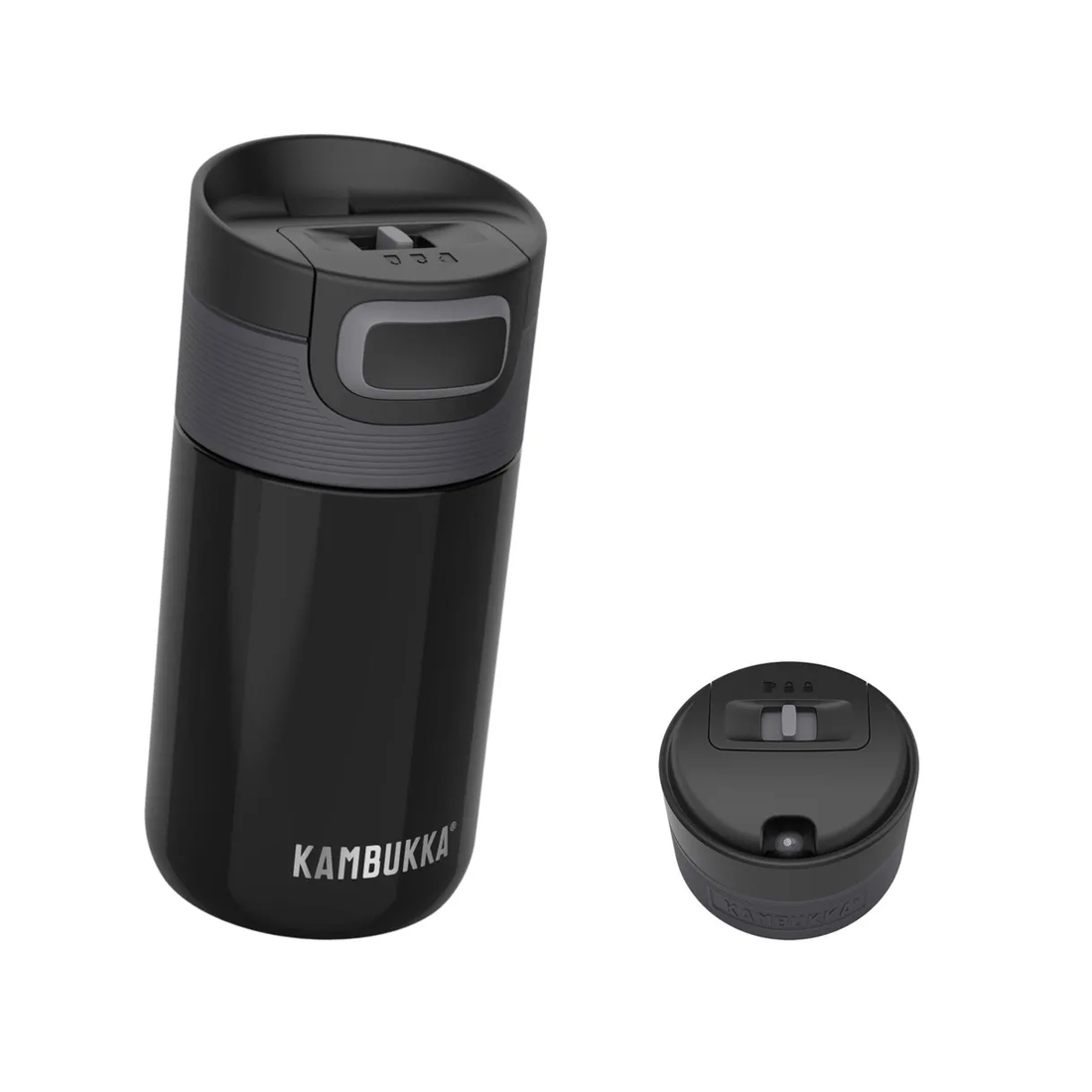 Kambukka Etna Ss Double Wall Vacuum Insulated Tumbler 300ml (10oz)-pitch Black - قارورة Kambukka Etna Ss Double Wall Vacuum Insulated Tumbler 300ml (10oz)-pitch Black - قارورة