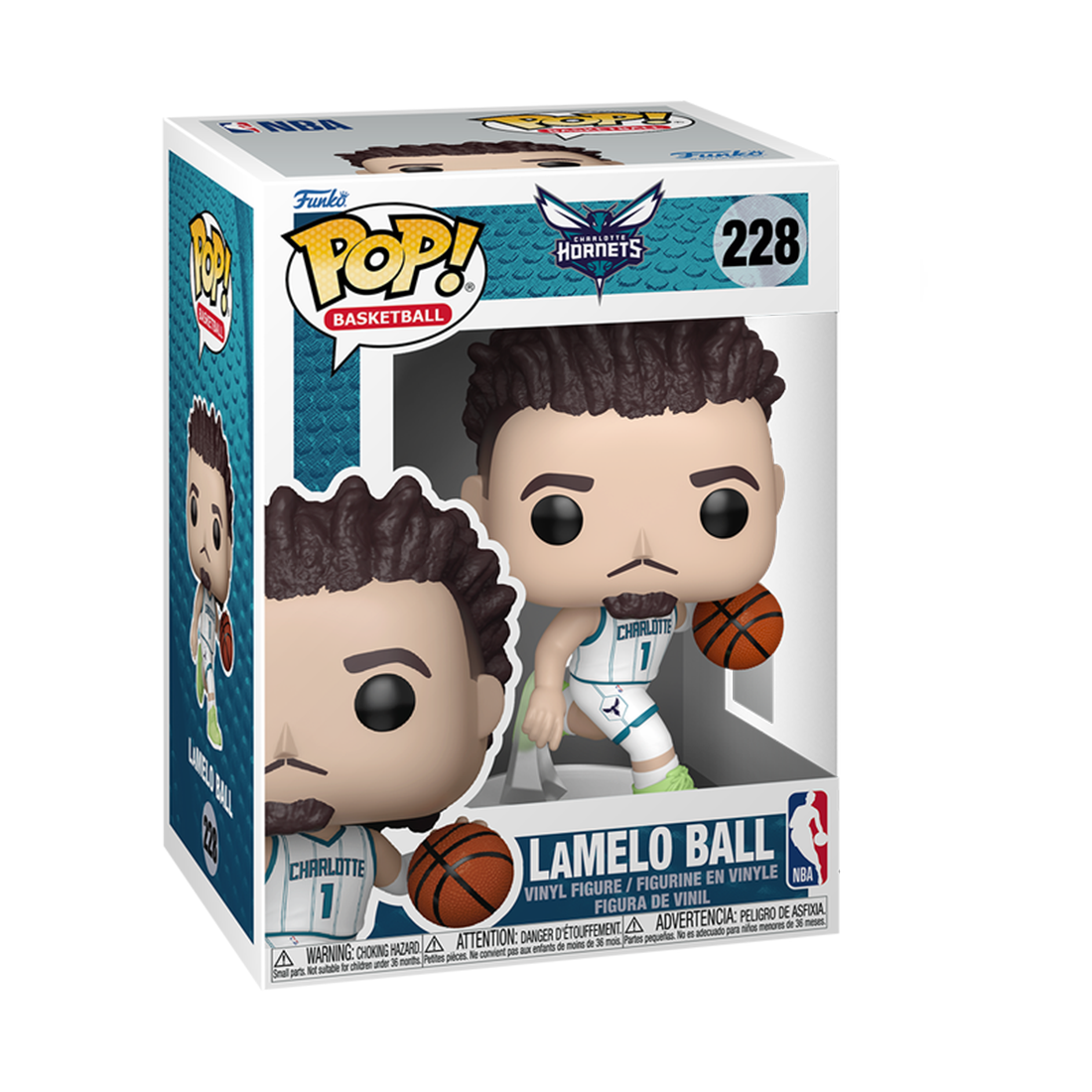 Funko Pop! Basketball: NBA Hornets - Lamelo Ball (Home) #228 - دمية Funko Pop! Basketball: NBA Hornets - Lamelo Ball (Home) #228 - دمية