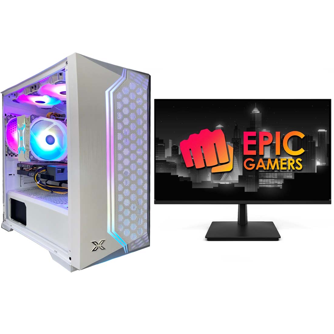 (Pre - Owned) Gaming PC Intel Core i3 - 13100 Processor RTX 3050 OC 6GB Graphic Card Xigmatek ATX Case With 27'' Monitor - كمبيوتر مستعمل - Store 974 | ستور ٩٧٤