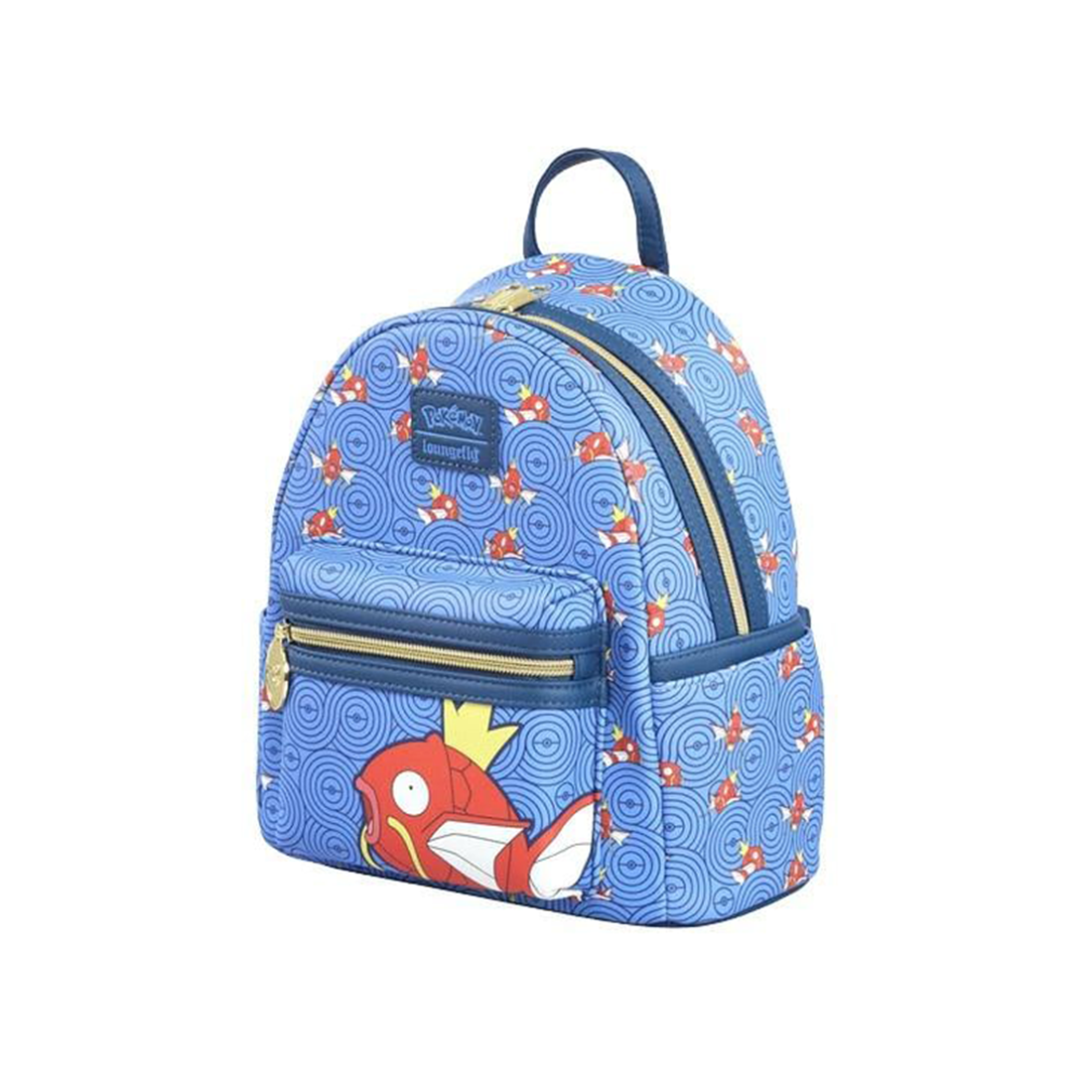 Loungefly! Leather: Pokemon Magic Karp Scene Collection Mini Backpack - حقيبة Loungefly! Leather: Pokemon Magic Karp Scene Collection Mini Backpack - حقيبة