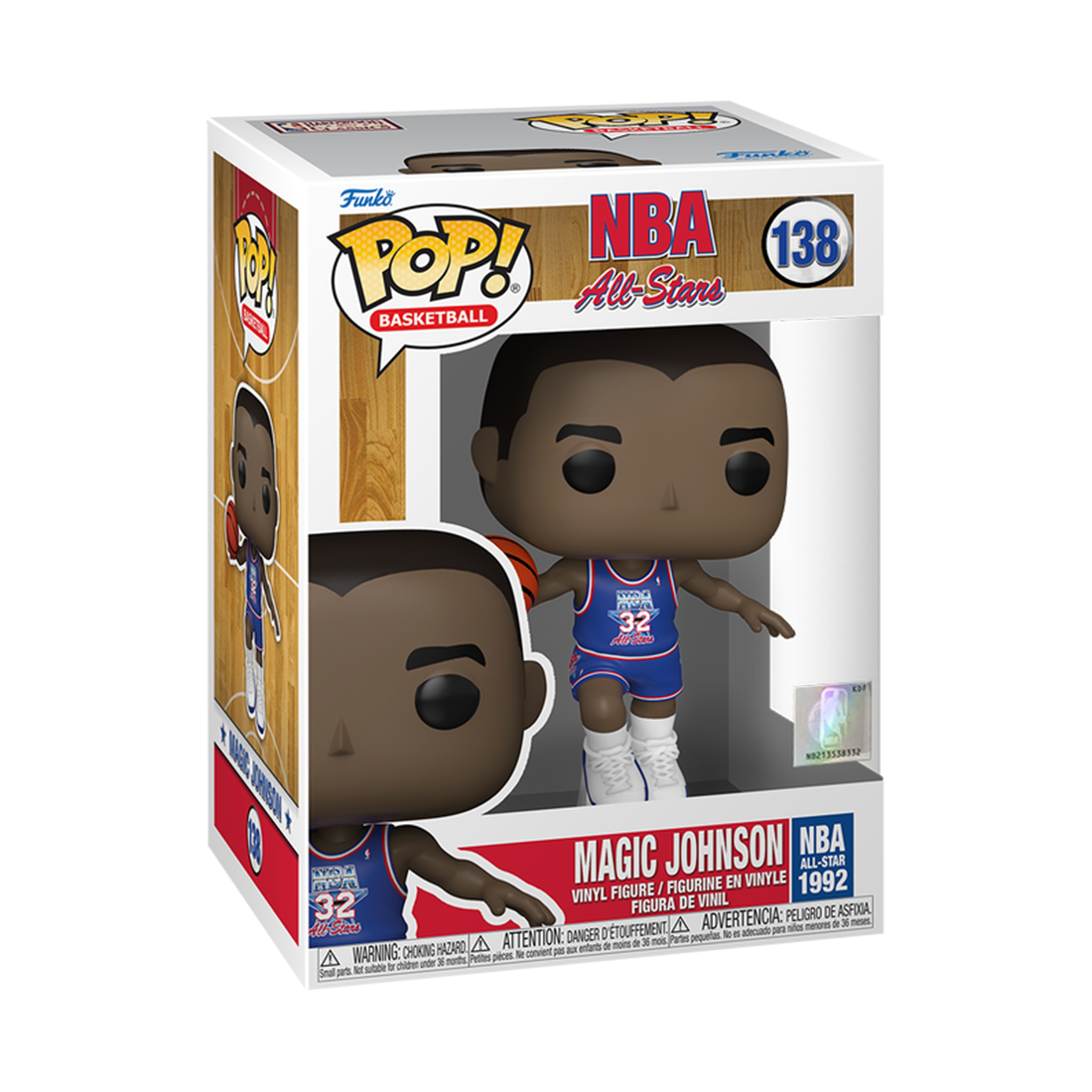 Funko Pop! Basketball: NBA Legends - Magic Johnson (BlueAllStarUni1991) #138 - مجسم - Store 974 Electronics WLL  | ستور٩٧٤ للالكترونيات ذ.م.م