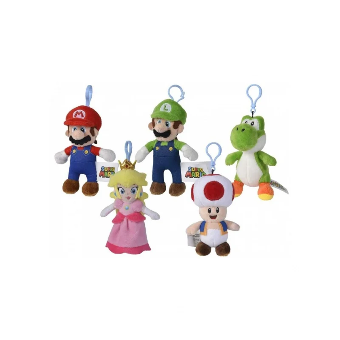 Nintendo Super Mario Plush Key Chains 5-ass - دمية