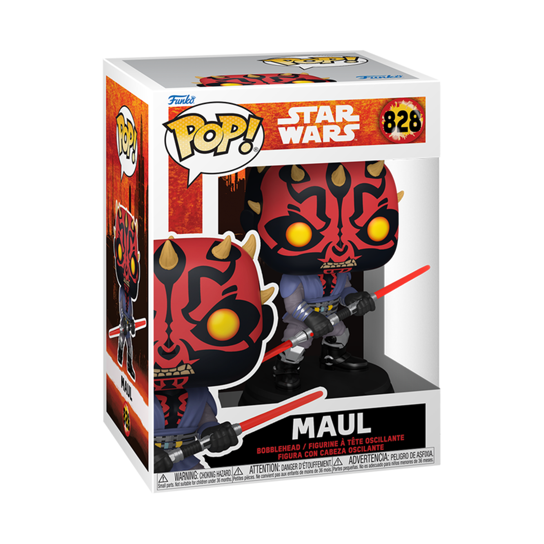 Funko Pop! Star Wars: Maul Shadow Lord - Pop 1 #828 - مجسم Funko Pop! Star Wars: Maul Shadow Lord - Pop 1 #828 - مجسم