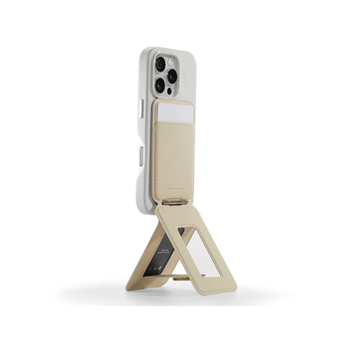 Moft Snap Phone Tripod Stand & Wallet Movas™ - Earthen Beige - أكسسوارات - Store 974 Electronics WLL  | ستور٩٧٤ للالكترونيات ذ.م.م