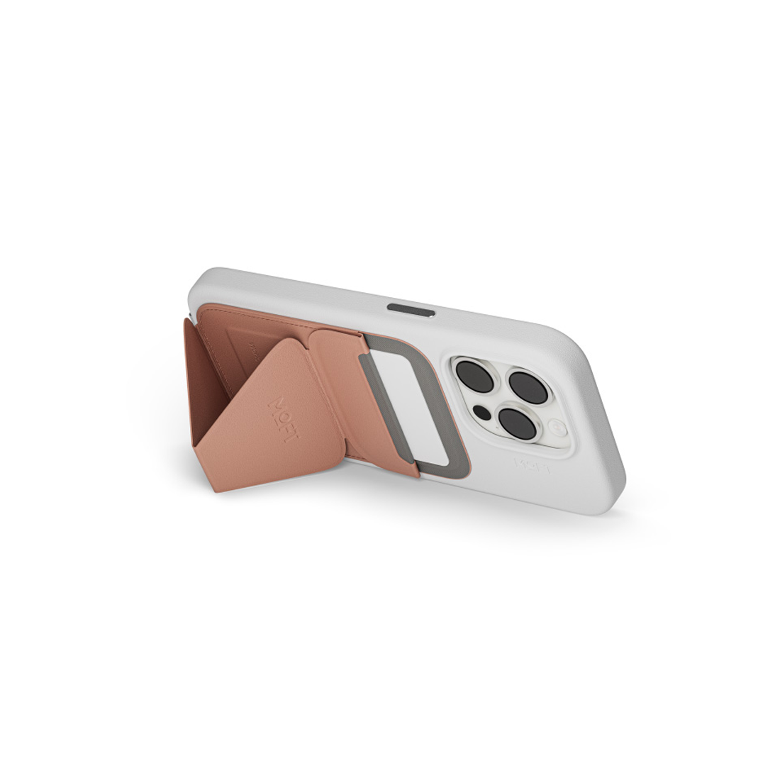 MOFT Snap-On iPhone Stand & Wallet Movas - Classic Nude - أكسسوارات - Store 974 Electronics WLL  | ستور٩٧٤ للالكترونيات ذ.م.م