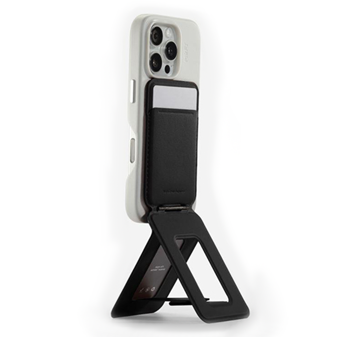 Moft Snap Phone Tripod Stand & Wallet Movas™ - Jet Black - أكسسوارات - Store 974 Electronics WLL  | ستور٩٧٤ للالكترونيات ذ.م.م