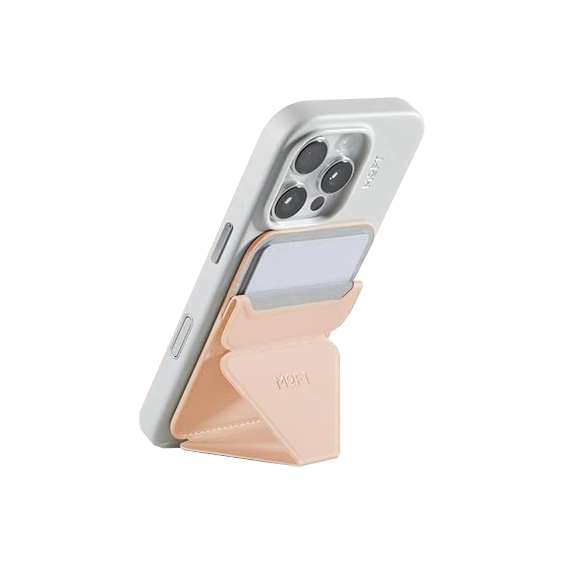 MOFT Snap-On iPhone Stand & Wallet Movas - Peach pink - أكسسوارات - Store 974 Electronics WLL  | ستور٩٧٤ للالكترونيات ذ.م.م