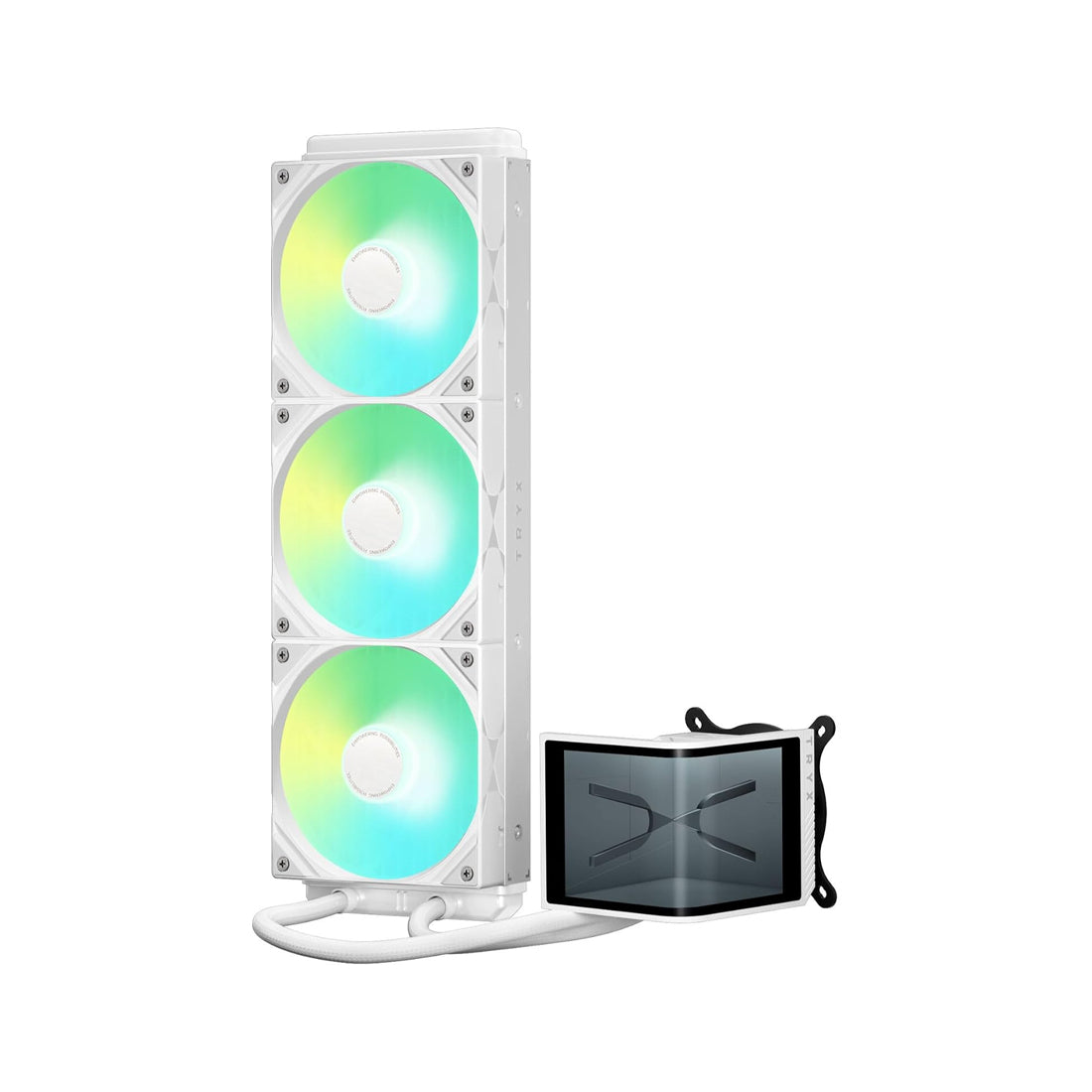 TryX Panorama SE ARGB 360mm Liquid Cooler - White - مبرد TryX Panorama SE ARGB 360mm Liquid Cooler - White - مبرد