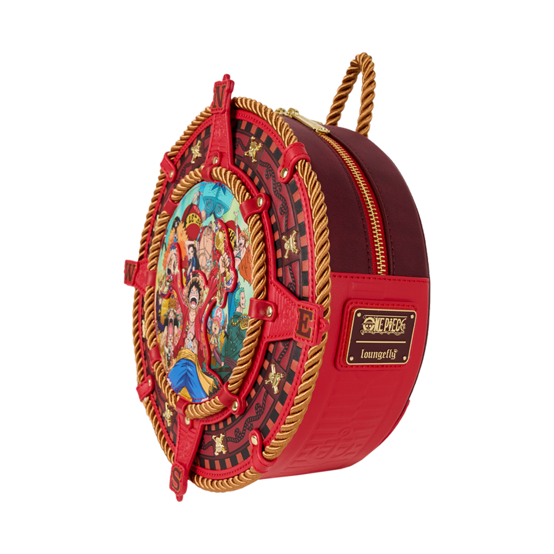 Loungefly! Leather: One Piece Compass Figural Mini Backpack - حقيبة Loungefly! Leather: One Piece Compass Figural Mini Backpack - حقيبة
