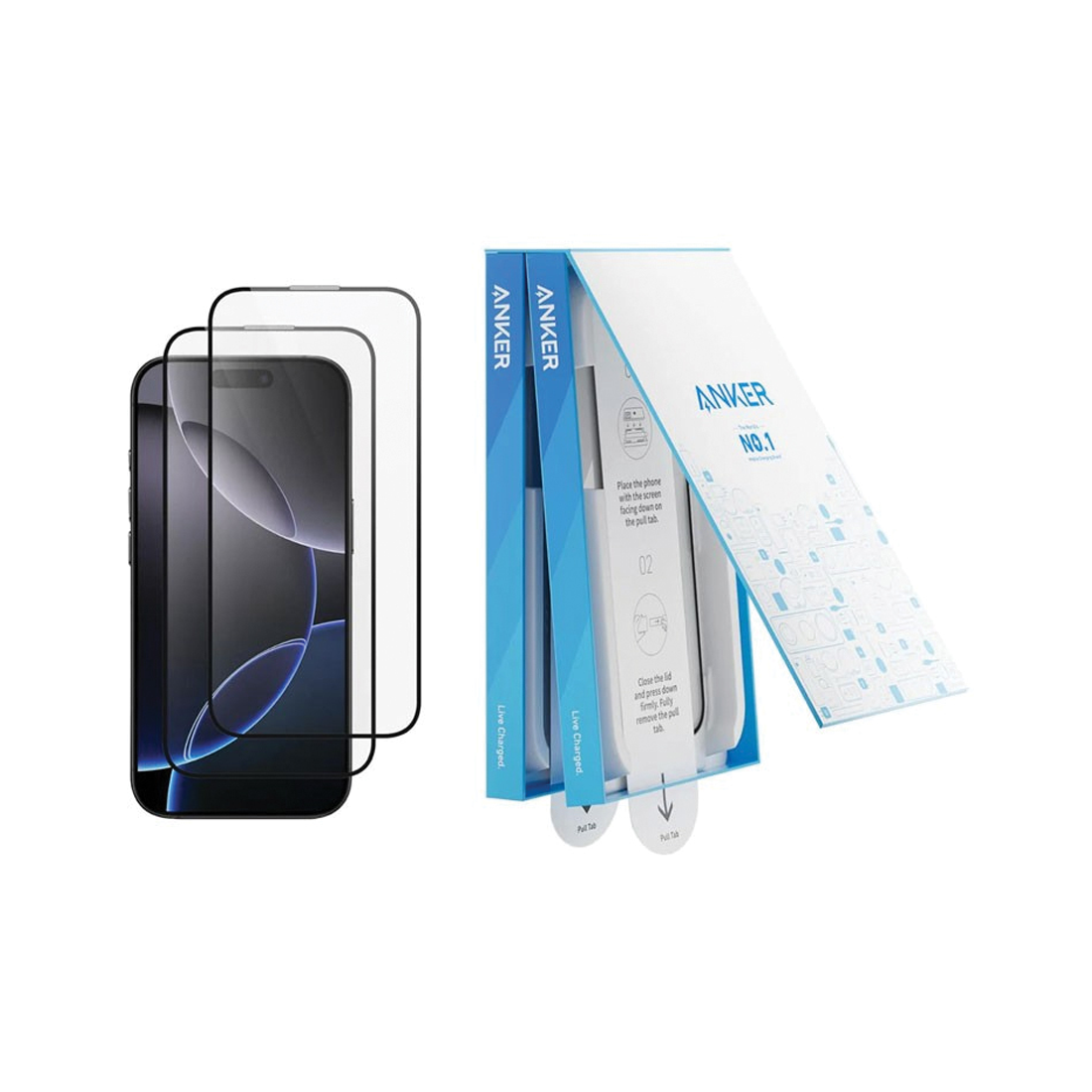 Anker Easy Fit Screen Protector Kit – Clear A – ملحقات Anker Easy Fit Screen Protector Kit – Clear A – ملحقات