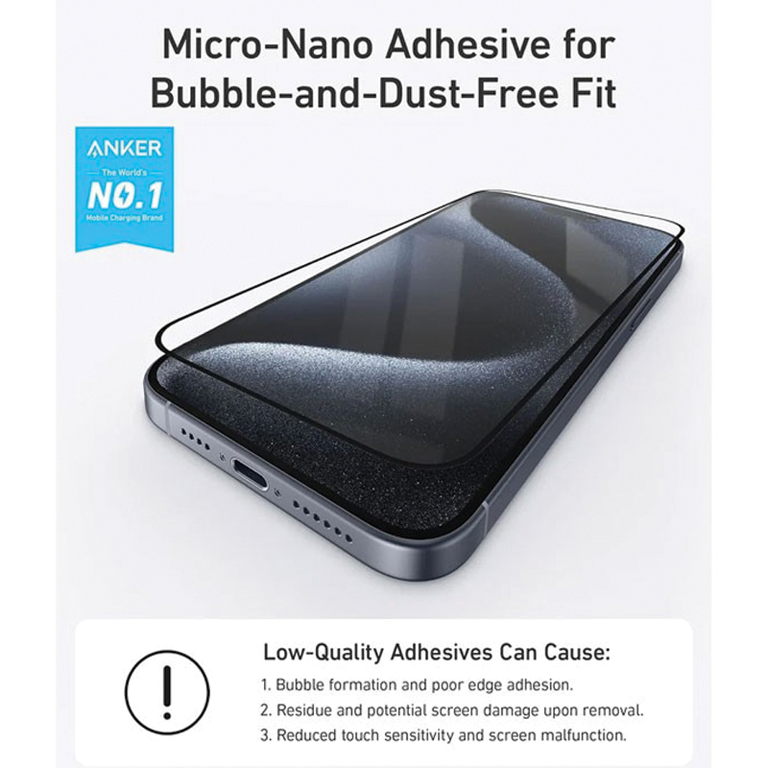 Anker Easy Fit Screen Protector Kit – Clear A – ملحقات Anker Easy Fit Screen Protector Kit – Clear A – ملحقات