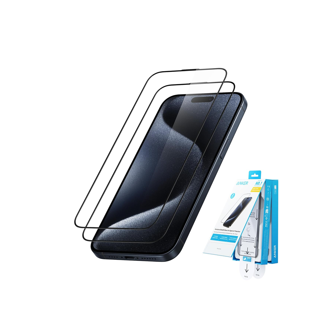Anker Easy Fit Screen Protector Kit (ShieldX Glass) – ملحقات Anker Easy Fit Screen Protector Kit (ShieldX Glass) – ملحقات