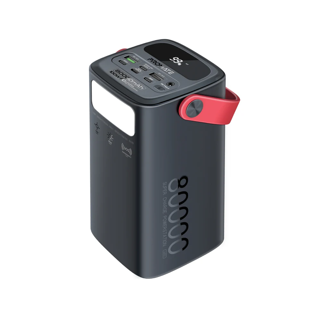 Promate 80000mAh High-Capacity 100W Ultra-Fast-Charging Power Pack - مزود طاقة Promate 80000mAh High-Capacity 100W Ultra-Fast-Charging Power Pack - مزود طاقة