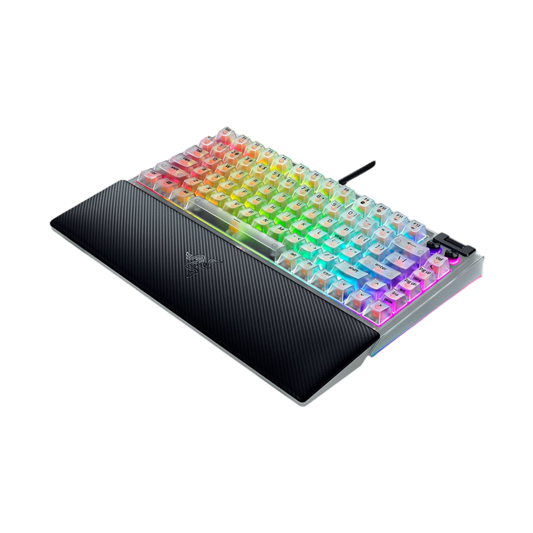 Razer BlackWidow V4 75% Mechanical Gaming Keyboard - Phantom White Edition - لوحة مفاتيح