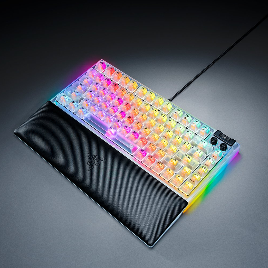 Razer BlackWidow V4 75% Mechanical Gaming Keyboard - Phantom White Edition - لوحة مفاتيح