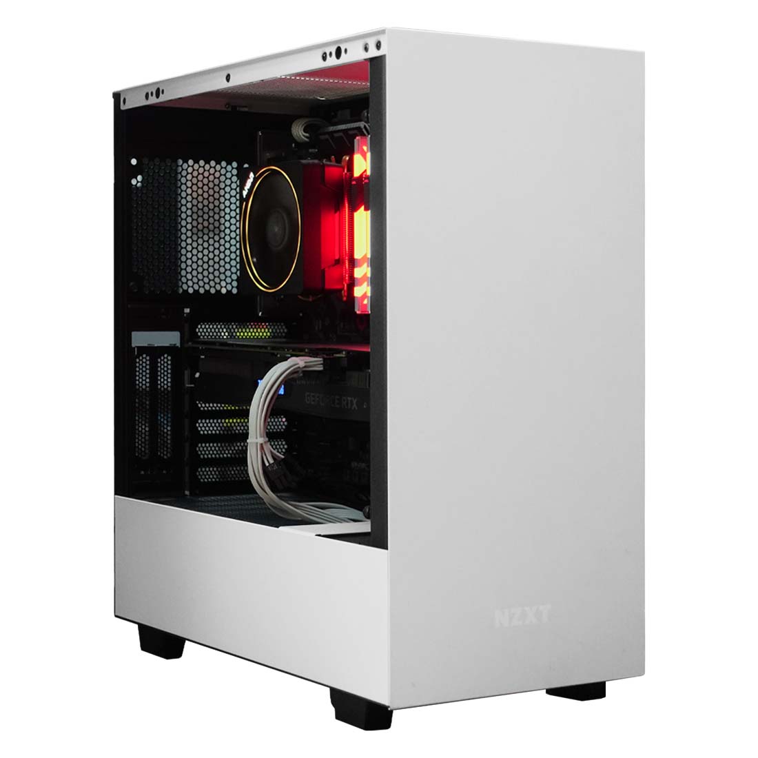 (Pre-Owned) Gaming PC AMD Ryzen 7 3800X w/ MSI X570-A PRO  & NZXT H510 - White - كمبيوتر مستعمل