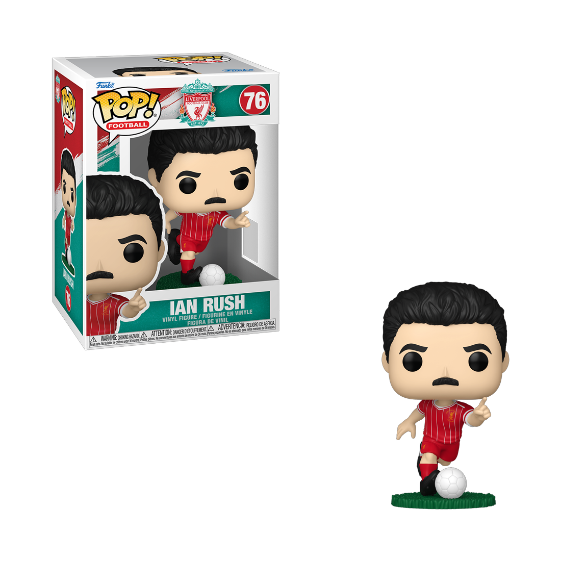 Funko Pop! Football: Liverpool - Ian Rush #76 - مجسم Funko Pop! Football: Liverpool - Ian Rush #76 - مجسم