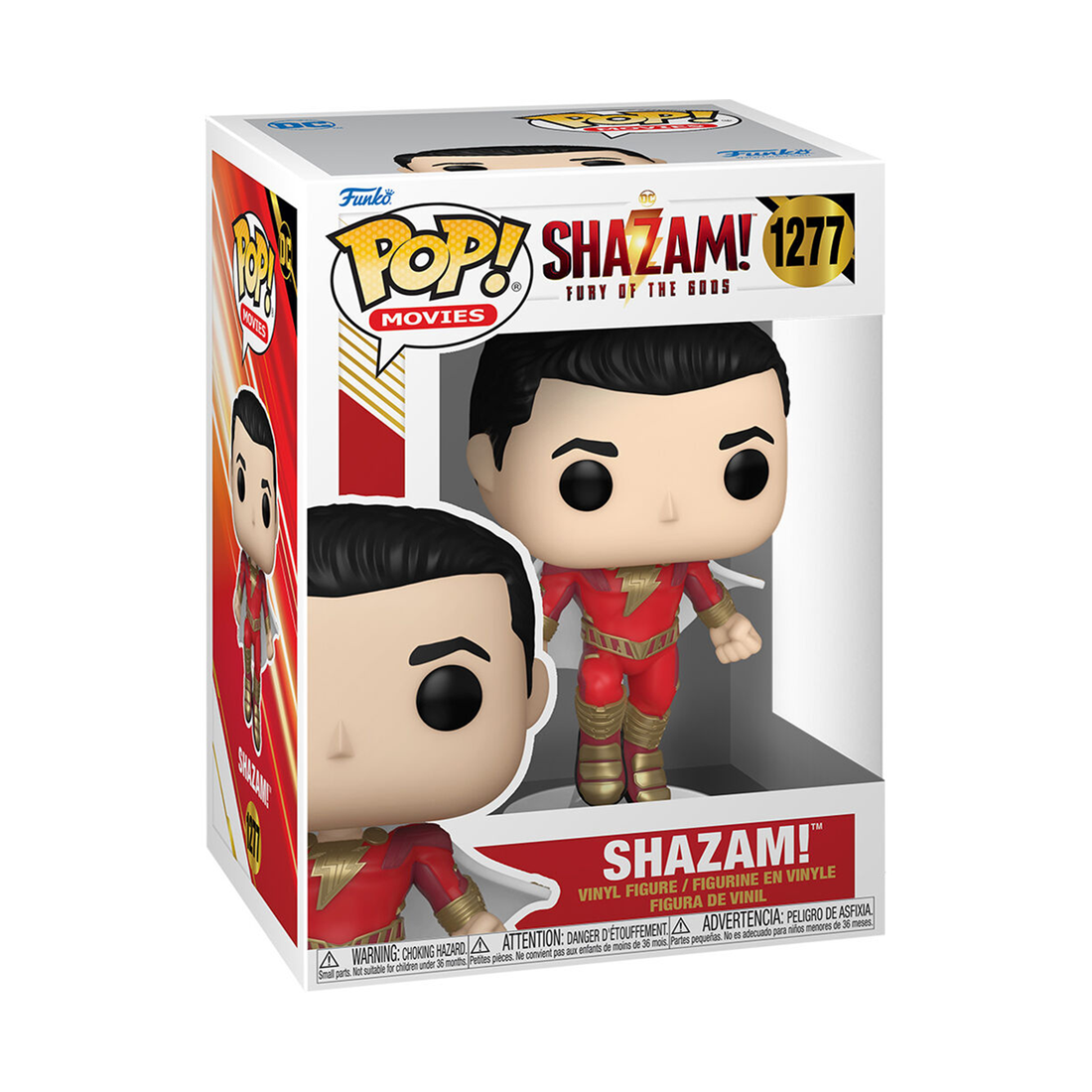 Funko Pop! Heroes: Shazam 2 - Shazam w/chase (GW) #1277 - مجسم Funko Pop! Heroes: Shazam 2 - Shazam w/chase (GW) #1277 - مجسم