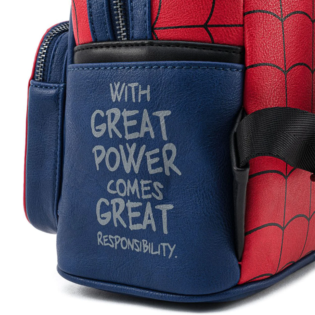 Loungefly! Leather: Marvel Spider-man Classic Cosplay - حقيبة Loungefly! Leather: Marvel Spider-man Classic Cosplay - حقيبة