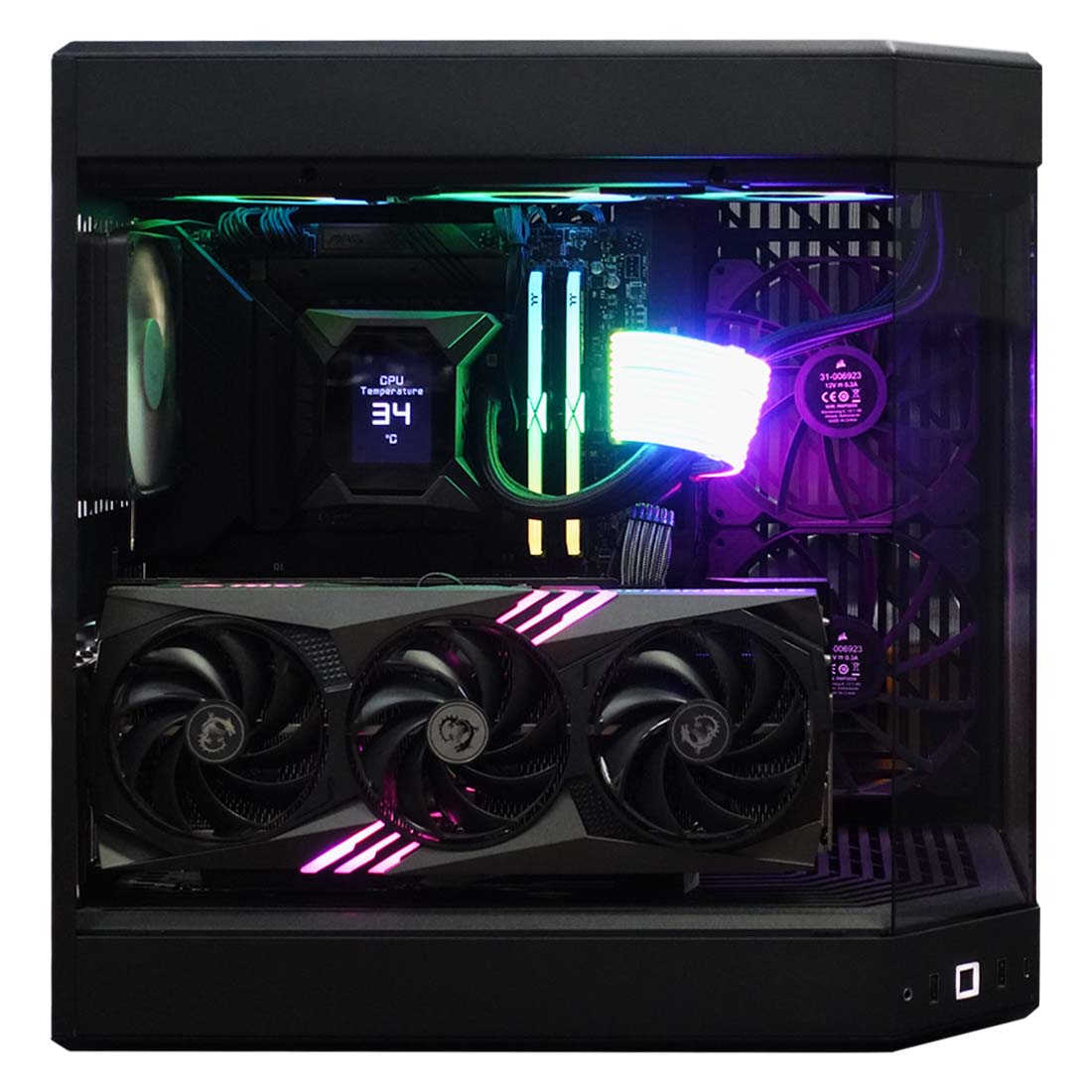 (Pre-Owned) Gaming PC Intel Core i7-13700K w/ MSI GeForce RTX 4080 GAMING X TRIO & Hyte Y60 - Black - كمبيوتر مستعمل - Store 974 | ستور ٩٧٤