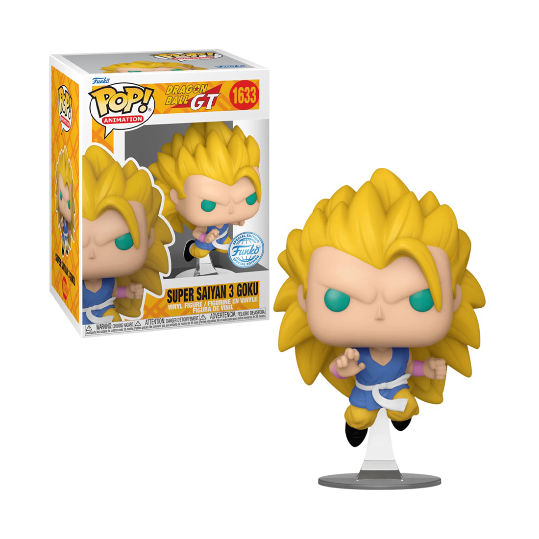 Funko Pop! Animation: Dragon Ball GT - Super Saiyan 3 Goku (Exc) #1633 - مجسم Funko Pop! Animation: Dragon Ball GT - Super Saiyan 3 Goku (Exc) #1633 - مجسم