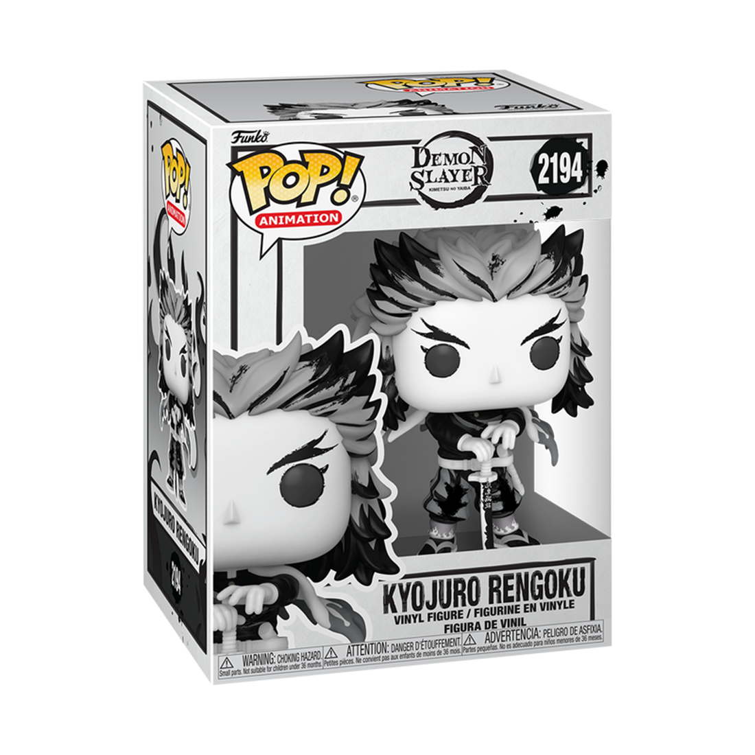 Funko Pop! Animation: Demon Slayer - Rengoku (Sumi-Ink) #2194 - دمية Funko Pop! Animation: Demon Slayer - Rengoku (Sumi-Ink) #2194 - دمية