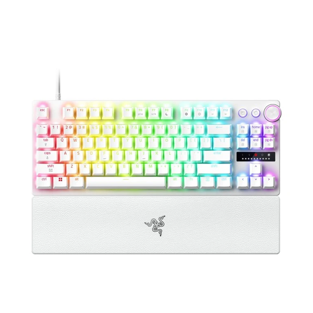 Razer Huntsman V3 Pro TKL 8KHz Analog Optical Esports Keyboard - US - White - لوحة مفاتيح