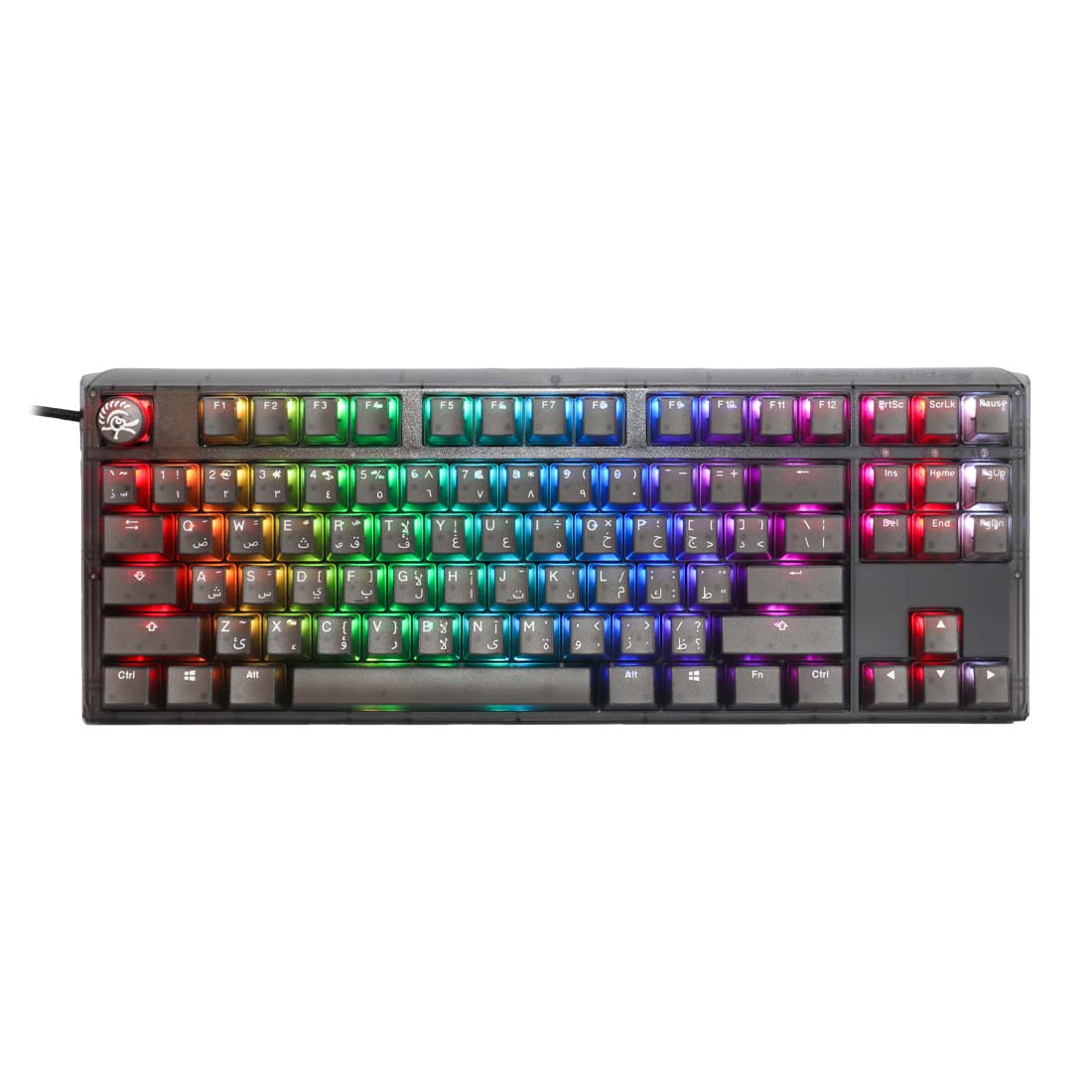 Ducky One 3 Aura Black TKL Wired Mechanical Gaming Keyboard - Silent Red Switch - Myst Black - لوحة مفاتيح