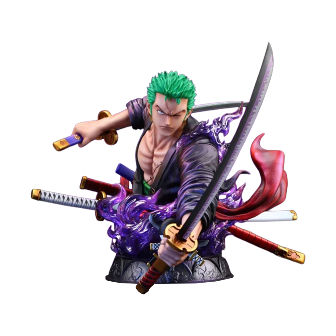 Uno Studio Roronoa Zoro Head Bust Figure - مجسم مستعمل - Store 974 Electronics WLL  | ستور٩٧٤ للالكترونيات ذ.م.م