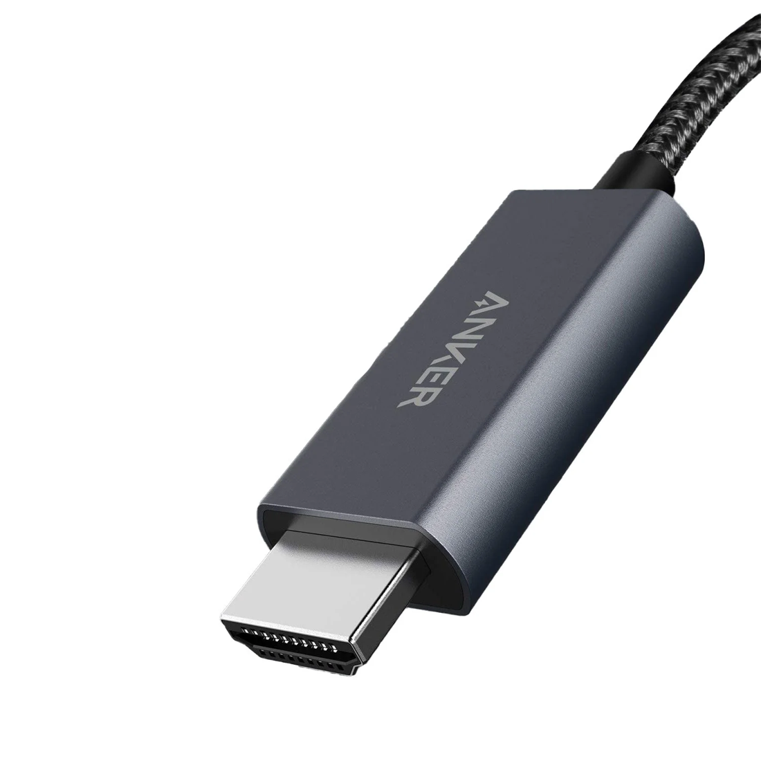 Anker A87E0 Nano USB-C to HDMI 4K Braided Cable (6ft/1.8m) - أكسسوارات Anker A87E0 Nano USB-C to HDMI 4K Braided Cable (6ft/1.8m) - أكسسوارات
